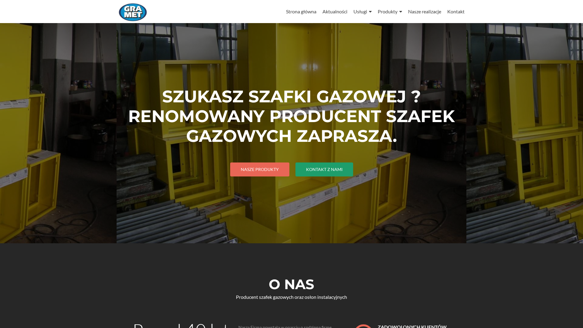 Podgląd strony GRA-MET - Szafki Gazowe